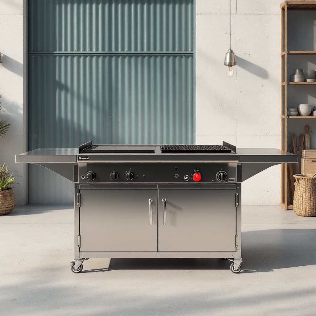 Steelhaul Portable Griddle & Grill Combo - 285 Sq In Cooking Area